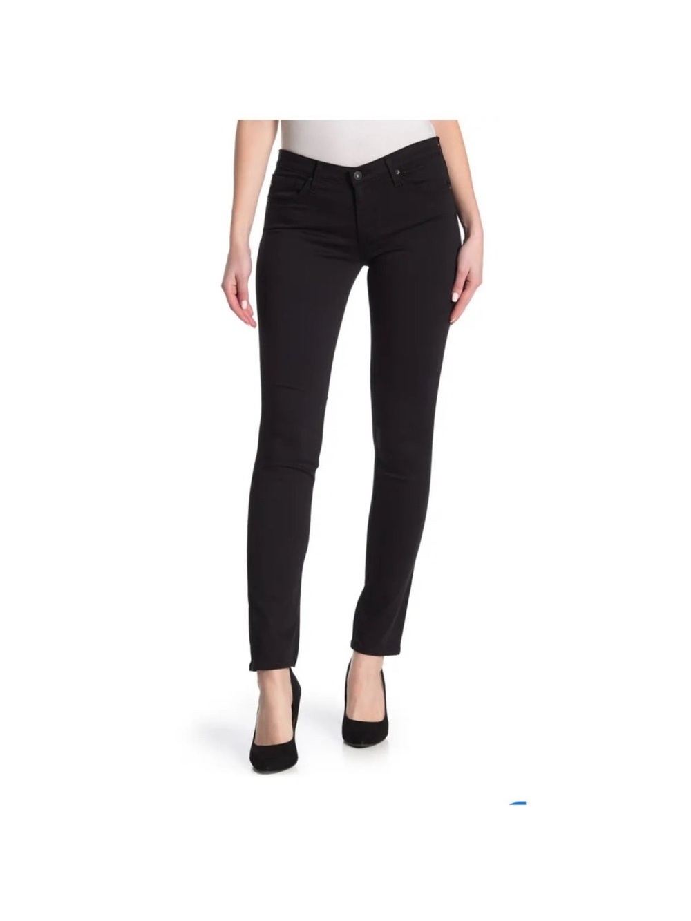 AG Adriano Goldschmied Black The Stilt Cigarette Leg Jeans